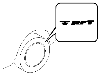 A run-flat tire has a RFT mark on the