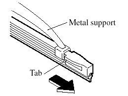 2. Hold the end of the rubber and pull