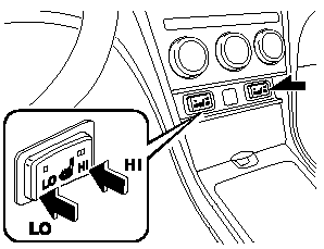 Press the HI or LO side of the seat warmer