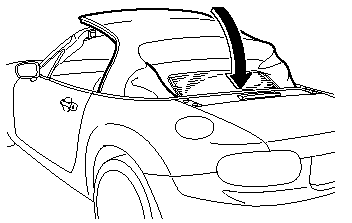7. Continue to move the convertible top
