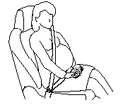 Pregnant women should always wear seat belts. Ask your doctor for specific