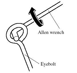 3. Use the eyebolt to get enough torque