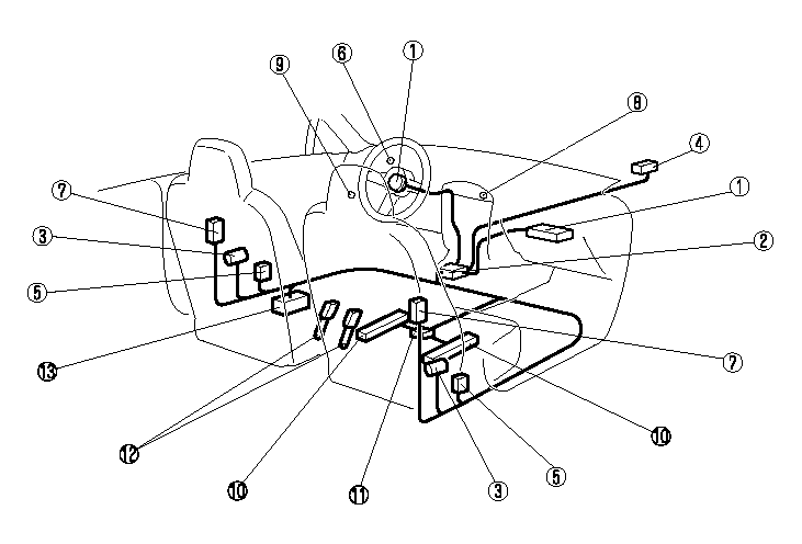 1 Driver/Passenger dual stage inflators and air bags.