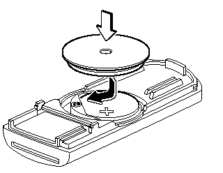 5. Insert a new battery with the positive