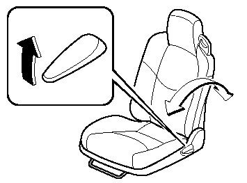 To change the seatback angle, lean