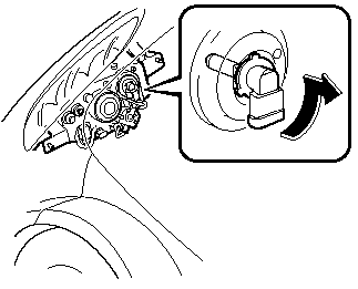 4. Turn the socket and bulb assembly to