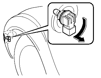 4. Turn the socket and bulb assembly to