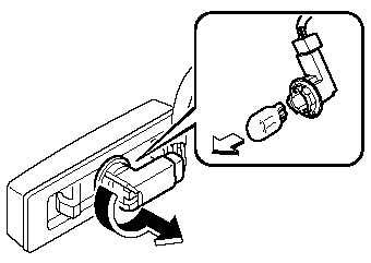 4. Disconnect the bulb from the socket.