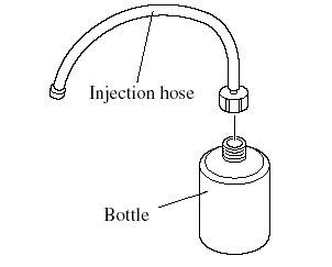 6. Remove the cap from the bottle. Screw