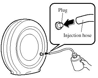 9. Remove the plug from the injection