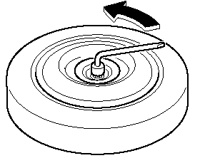 2. Turn the tire hold-down bolt