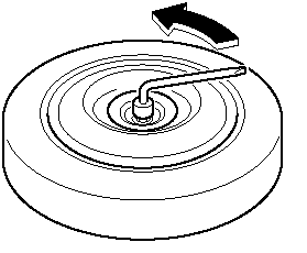 2. Turn the tire hold-down bolt