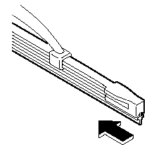 4. Carefully insert the new blade rubber.