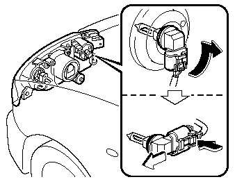 2. Disconnect the bulb from the electrical