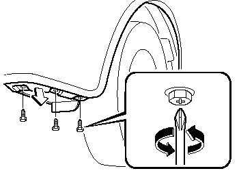 1. Turn the screw counterclockwise and