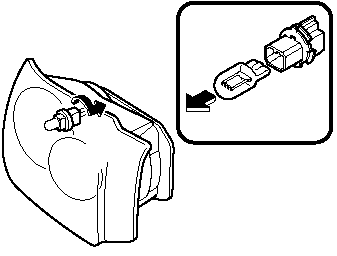 4. Disconnect the bulb from the socket.