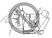 Do not sit too close to the driver and front passenger air bags: