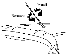 To remove the antenna, turn it