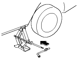 3. Insert the jack lever and attach the lug