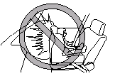 Do not install a front-facing child-restraint system on the front