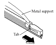 2. Hold the end of the rubber and pull