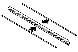 3. Remove the metal stiffeners from each