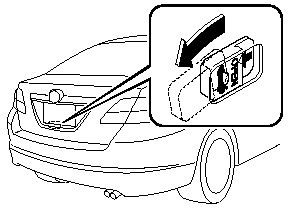 4. Slide the inside trunk release lever in