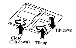 To stop tilting partway, press any part of
