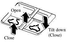 To stop sliding partway, press any part of