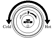 Temperature control dial