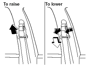 Adjust the height of the shoulder belt if