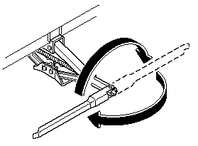 4. Turn the lug wrench clockwise and