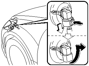 4. Turn the socket and bulb assembly