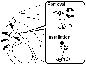 3. Turn the center section of the plastic