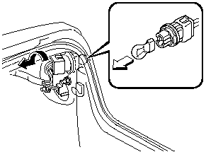 3. Disconnect the bulb from the socket.