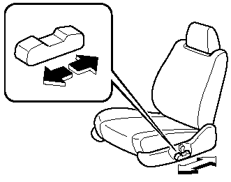 To slide the seat, move the slide lifter