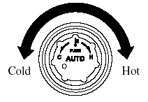 Temperature control dial