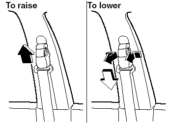 Adjust the height of the shoulder belt if