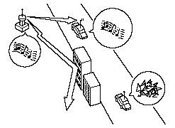 Signals from an FM transmitter move in