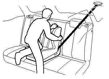 4. Push the child-restraint system firmly