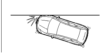 Frontal offset impact to the vehicle