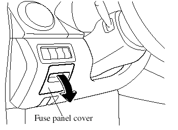 2. Open the fuse panel cover.