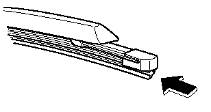 6. Carefully insert the new blade rubber.