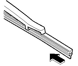 5. Carefully insert the new blade rubber.