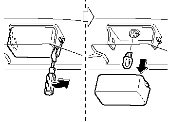 2. Disconnect the bulb by pulling it out.