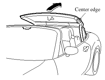 6. Standing outside of the vehicle, hold