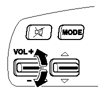To increase the volume, pull up the