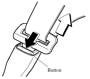 Depress the button on the seat belt buckle.