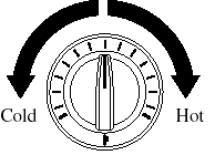 Temperature control dial