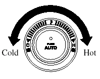 2. Use the temperature control dial to